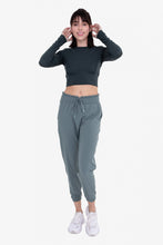 Load image into Gallery viewer, Cuffed Essential High Waist Joggers - Blue Green - Deep Purple - Dark Blue