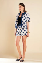 Load image into Gallery viewer, Crochet Patchwork Shorts - Navy/Ivory