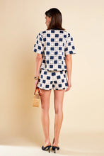Load image into Gallery viewer, Crochet Patchwork Shorts - Navy/Ivory