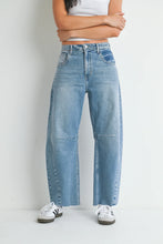 Load image into Gallery viewer, Seamed Barrel Jeans - Light Denim - Washed Black (not shown)