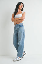 Load image into Gallery viewer, Seamed Barrel Jeans - Light Denim - Washed Black (not shown)