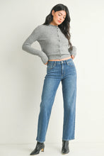 Load image into Gallery viewer, HR Soft Stretchy Straight Jeans - Med Denim - Washed Black