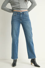 Load image into Gallery viewer, HR Soft Stretchy Straight Jeans - Med Denim - Washed Black