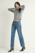 Load image into Gallery viewer, HR Soft Stretchy Straight Jeans - Med Denim - Washed Black