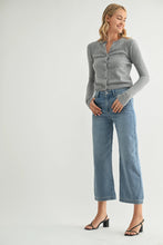 Load image into Gallery viewer, Blair Crop Sweat Jeans -Medium Denim (Style DP830-S)