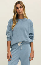 Load image into Gallery viewer, Boyfriend Denim Knit Sweatshirt - Ocean Air Indigo