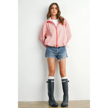 Load image into Gallery viewer, Striped Windbreaker Jacket - Brown/White - Red/White (BMJ7991)