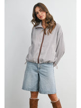 Load image into Gallery viewer, Striped Windbreaker Jacket - Brown/White - Red/White (BMJ7991)