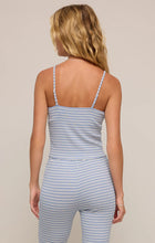Load image into Gallery viewer, Camille Stripe Cami - Blue Stripe on Vanilla Ice