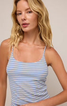 Load image into Gallery viewer, Camille Stripe Cami - Blue Stripe on Vanilla Ice