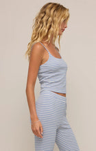 Load image into Gallery viewer, Camille Stripe Cami - Blue Stripe on Vanilla Ice