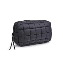 Load image into Gallery viewer, Cloud Nine Quilted Puffer Nylon Cosmetic Pouch - Black - Dove Grey - Burgundy - Denim - Olive