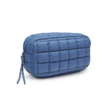 Load image into Gallery viewer, Cloud Nine Quilted Puffer Nylon Cosmetic Pouch - Black - Dove Grey - Burgundy - Denim - Olive