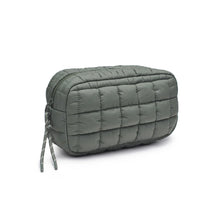 Load image into Gallery viewer, Cloud Nine Quilted Puffer Nylon Cosmetic Pouch - Black - Dove Grey - Burgundy - Denim - Olive