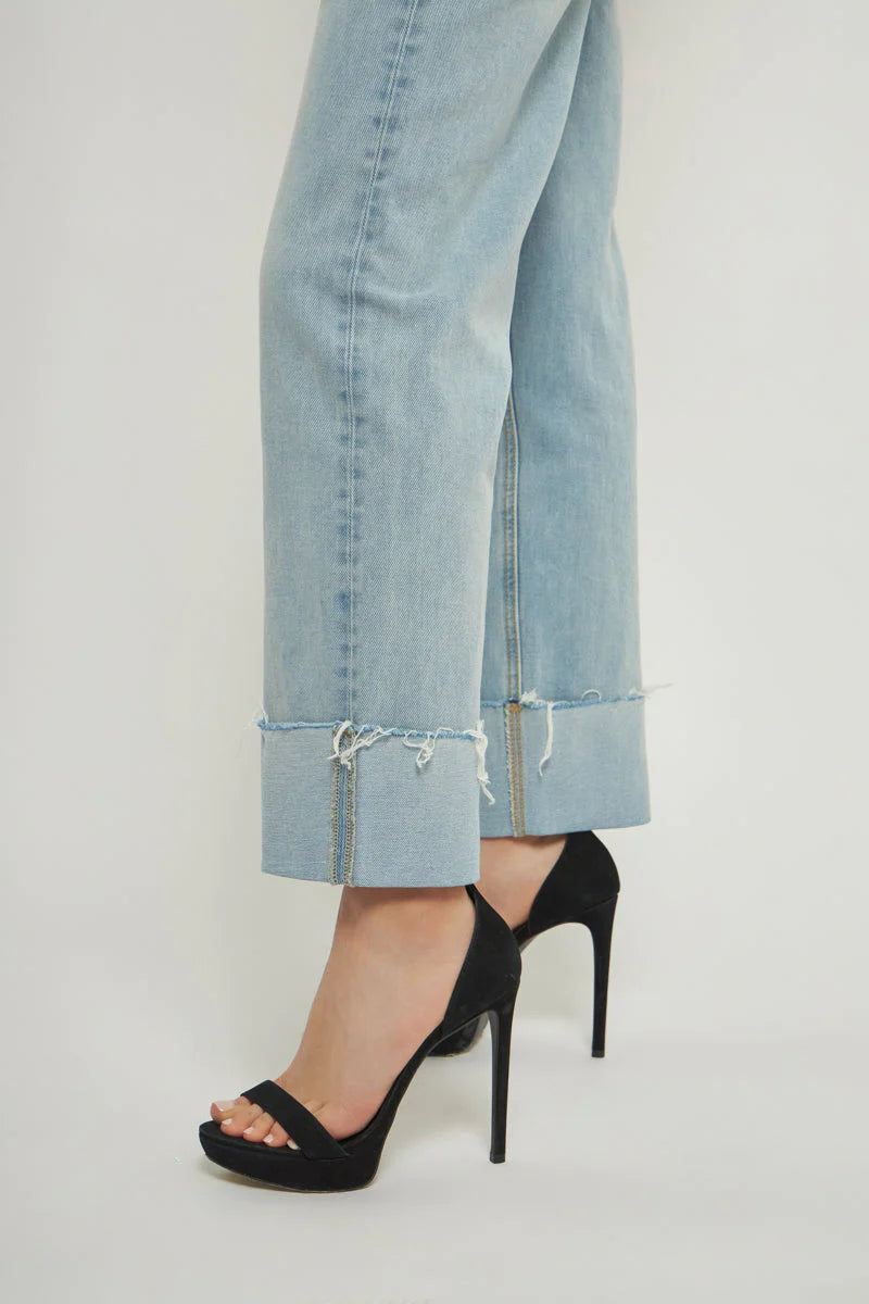 Cuff Hem Jeans – Straight Line Boutique