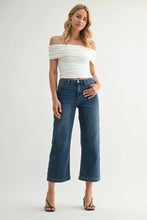 Load image into Gallery viewer, Blair Crop Sweat Jeans - Dark Denim (Style DP831-S)