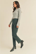 Load image into Gallery viewer, Luna Cut Off Cropped Straight Jeans - Dark Emerald