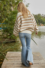 Load image into Gallery viewer, Davis Sweater - Cream w/ Navy Stripes- Cream w/ Tan Stripes - Mocha w/ Black Stripes