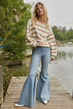 Load image into Gallery viewer, Davis Sweater - Cream w/ Navy Stripes- Cream w/ Tan Stripes - Mocha w/ Black Stripes