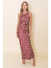 Load image into Gallery viewer, Floral Print Satin Maxi - Mauve