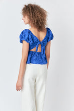 Load image into Gallery viewer, Floral Bow Tied Top - Blue Multi