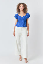 Load image into Gallery viewer, Floral Bow Tied Top - Blue Multi