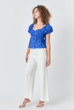 Load image into Gallery viewer, Floral Bow Tied Top - Blue Multi