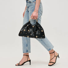 Load image into Gallery viewer, Harper Studded Clutch -Black
