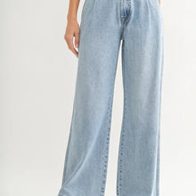 Load image into Gallery viewer, Drapey Relaxed Straight Trouser Jeans - Light Denim (DP839)