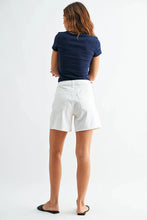Load image into Gallery viewer, Tie Waist Longer Length Short - White