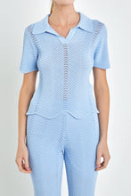 Load image into Gallery viewer, Scallop Detail Sweater Pant Set - Powder Blue