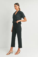 Load image into Gallery viewer, Slim Wide Leg Jeans - Black (239J-A