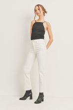 Load image into Gallery viewer, Luna Cut Off Cropped Straight Jeans - Cream