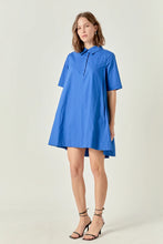 Load image into Gallery viewer, A-Line Shirt Dress - Blue