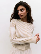 Load image into Gallery viewer, Montana Cardigan - Taupe/White