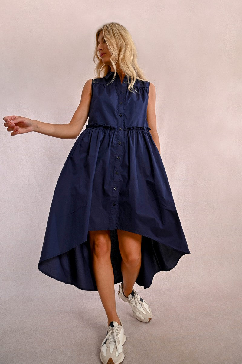 high low shirt dress Bubble Hem The showstopping high High-low Linen Shirtdress | Chico's