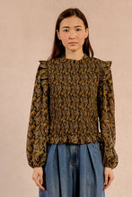 Load image into Gallery viewer, Leia Paisley Blouse - Blk/Gold Multi