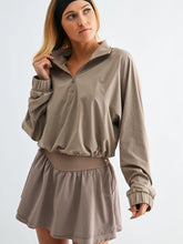 Load image into Gallery viewer, Sculpt Half Zip Pullover - Deep Indigo - Silken Taupe