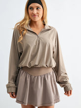 Load image into Gallery viewer, Sculpt Half Zip Pullover - Deep Indigo - Silken Taupe