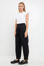 Load image into Gallery viewer, High Waist Pleated Trouser - Navy (shown in Black)