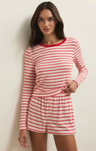 Load image into Gallery viewer, Night in Stripes LS Top - Red Stripe