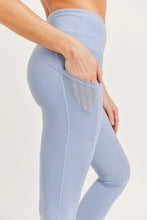 Load image into Gallery viewer, High Waist Essential Leggings w/ Mesh Pocket - Ocean or Nirvana