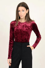 Load image into Gallery viewer, Roxi Velvet Bodysuit - Navy - Burgundy