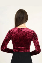Load image into Gallery viewer, Roxi Velvet Bodysuit - Navy - Burgundy