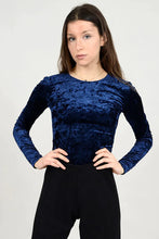 Load image into Gallery viewer, Roxi Velvet Bodysuit - Navy - Burgundy