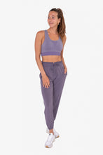 Load image into Gallery viewer, Cuffed Essential High Waist Joggers - Blue Green - Deep Purple - Dark Blue