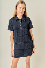 Load image into Gallery viewer, Textured Mini Dress - Navy (Style #SS1259D)