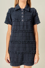 Load image into Gallery viewer, Textured Mini Dress - Navy (Style #SS1259D)