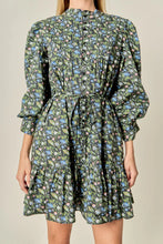 Load image into Gallery viewer, Floral Pintuck Smock Mini Dress - Black Multi (Style #SS1838D)