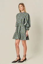 Load image into Gallery viewer, Floral Pintuck Smock Mini Dress - Black Multi (Style #SS1838D)